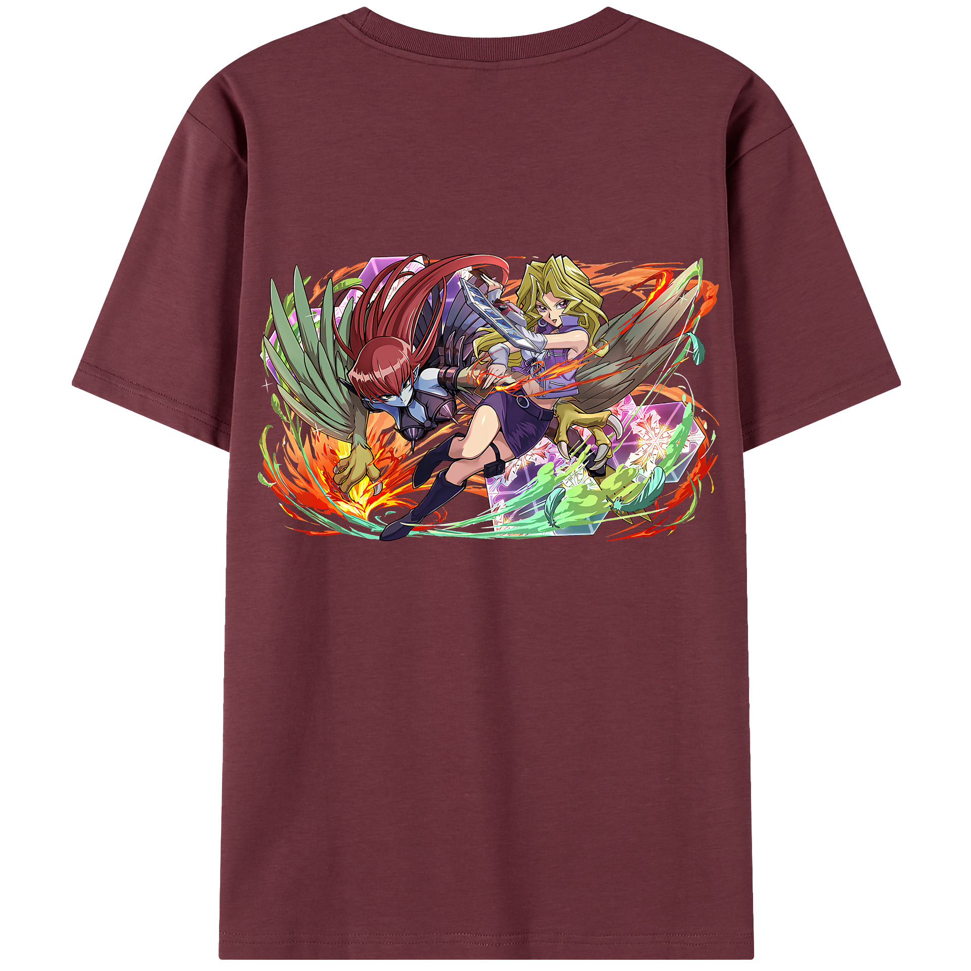 （画像用） 遊☆戯☆王 Yu-Gi-Oh! 綿100％半袖Tシャツ（背面プリント）